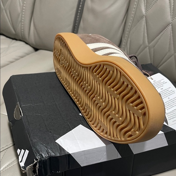 adidas VL Court 3.0 Men's Sneakers in Brown and White - Picture 6 of 12